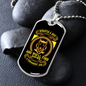 Permanent Job Yellow Necklace Stainless Steel or 18k Gold Dog Tag 24" Chain-Express Your Love Gifts