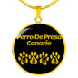 Perro De Presa Canario Mama Circle Necklace Stainless Steel or 18k Gold 18-22" Dog Owner Lover-Express Your Love Gifts
