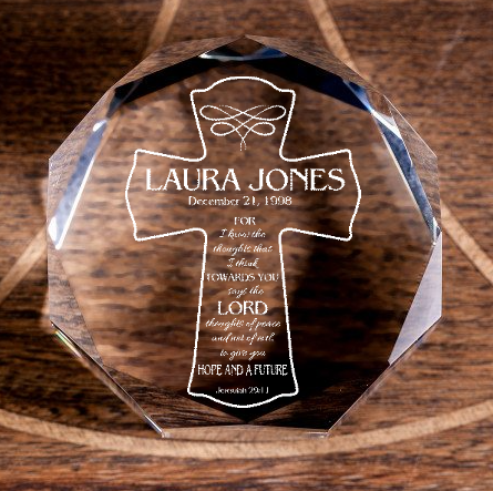 Jeremiah 29:11 Hope and a Future Octagonal Puck Personalized Faith-Based Christian Gift-Express Your Love Gifts