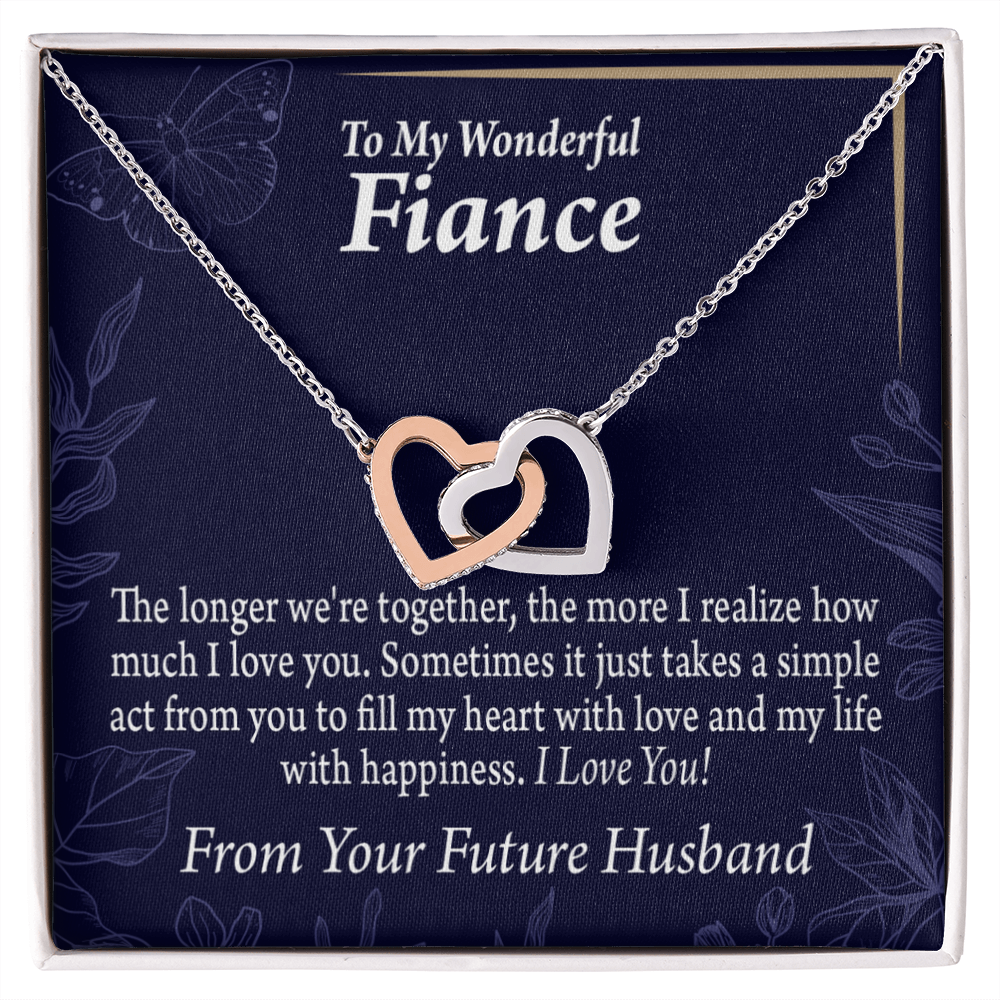 Personalized To Fiancee Fill My Heart Inseparable Necklace-Express Your Love Gifts