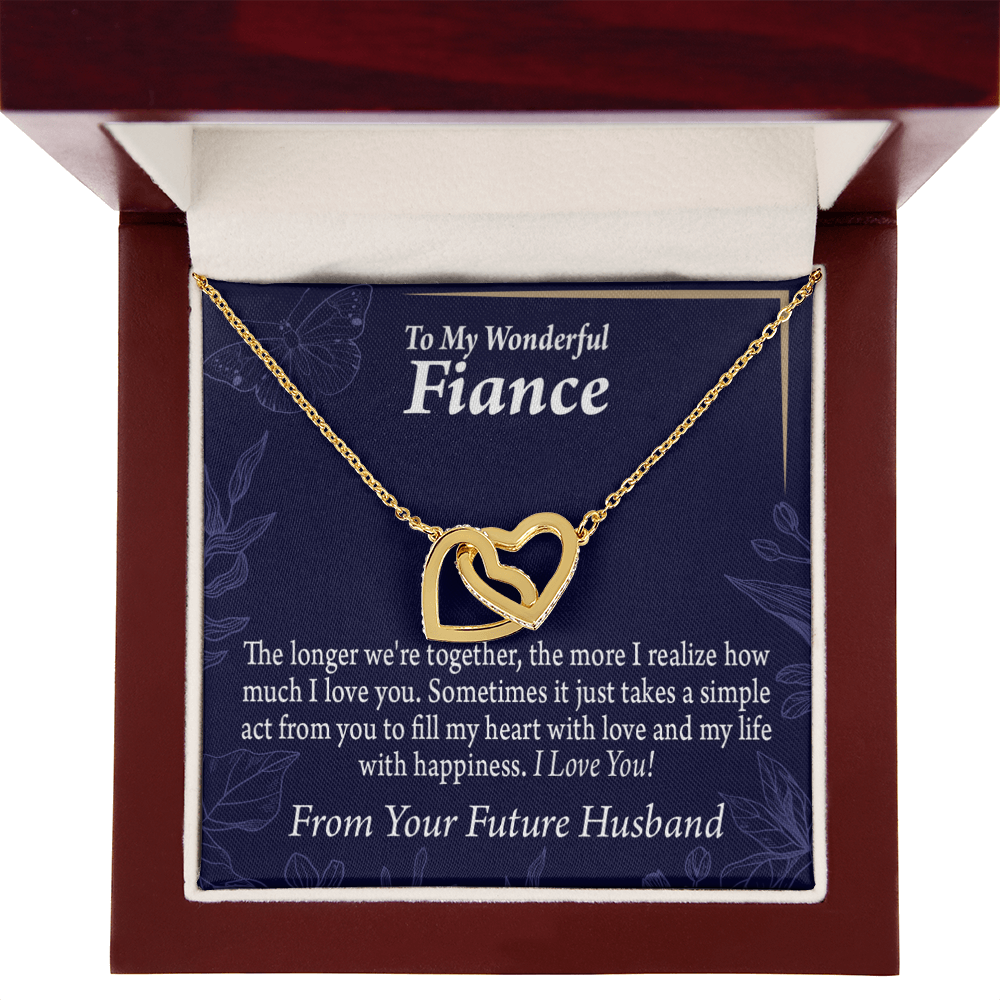 Personalized To Fiancee Fill My Heart Inseparable Necklace-Express Your Love Gifts