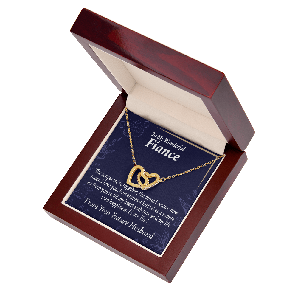 Personalized To Fiancee Fill My Heart Inseparable Necklace-Express Your Love Gifts