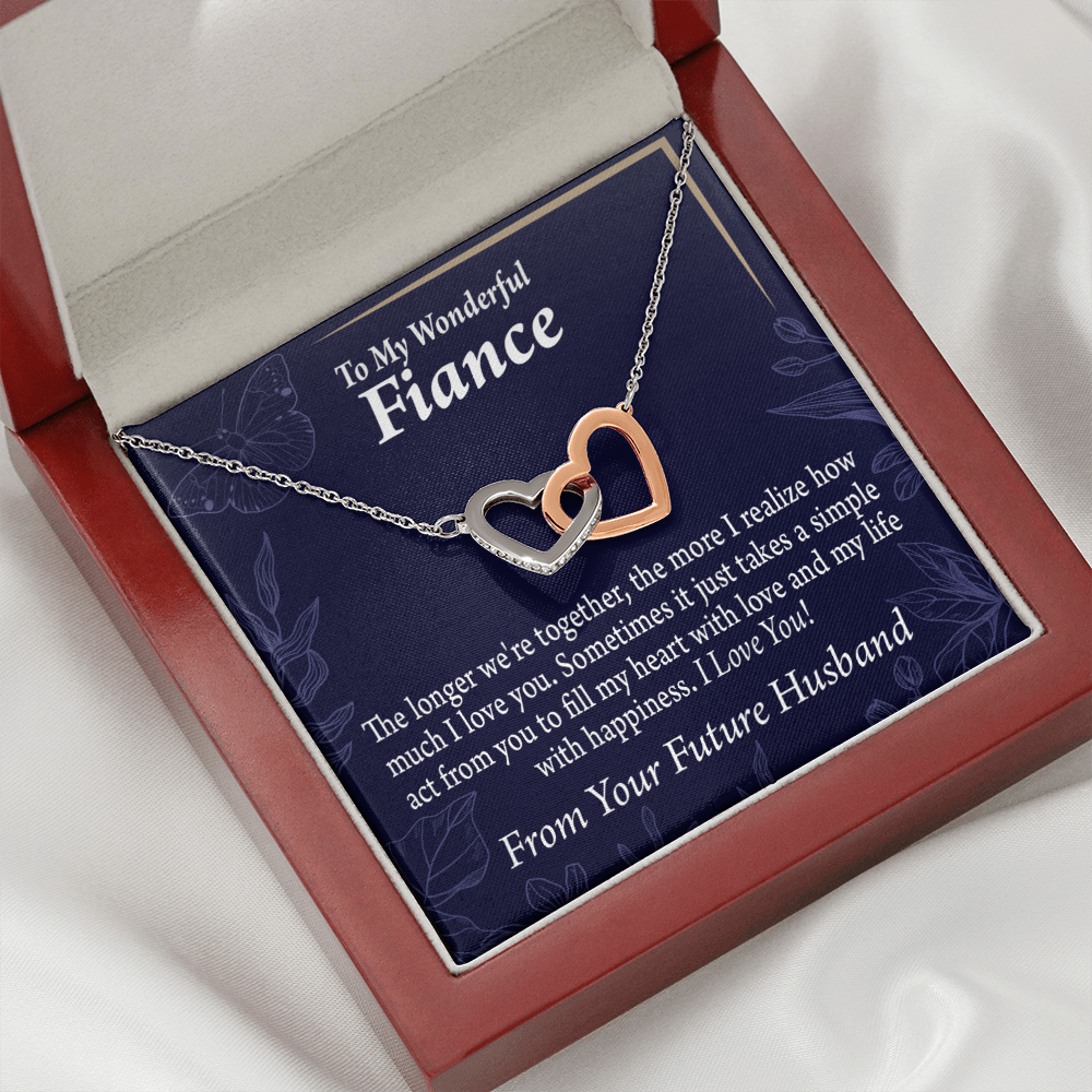 Personalized To Fiancee Fill My Heart Inseparable Necklace-Express Your Love Gifts