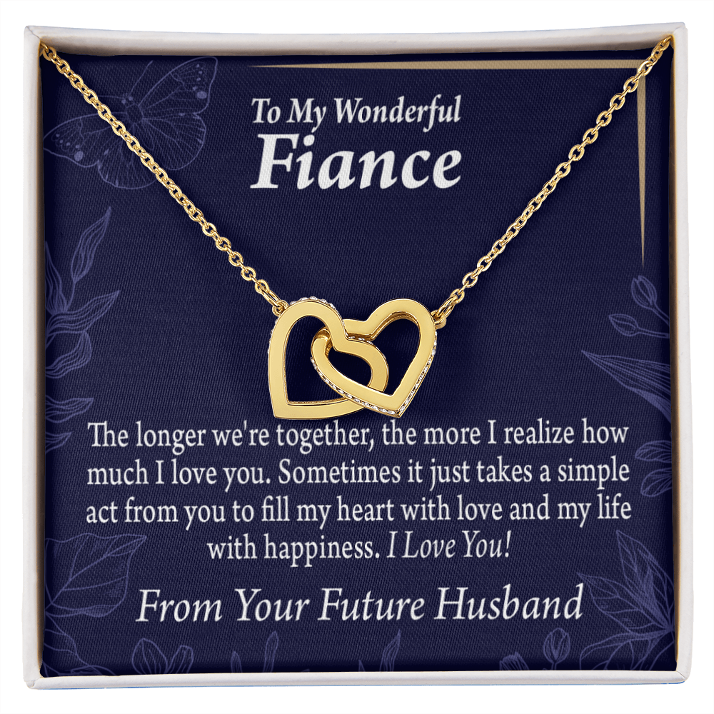 Personalized To Fiancee Fill My Heart Inseparable Necklace-Express Your Love Gifts