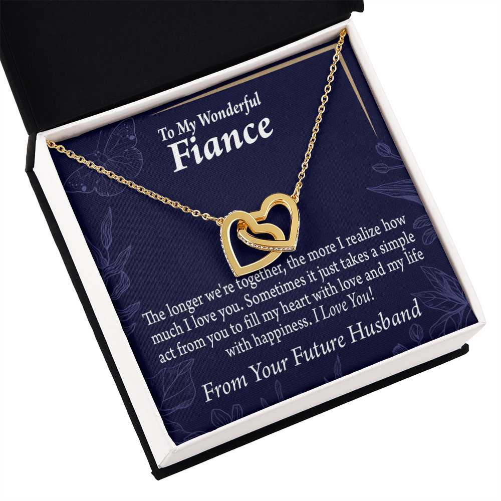Personalized To Fiancee Fill My Heart Inseparable Necklace-Express Your Love Gifts