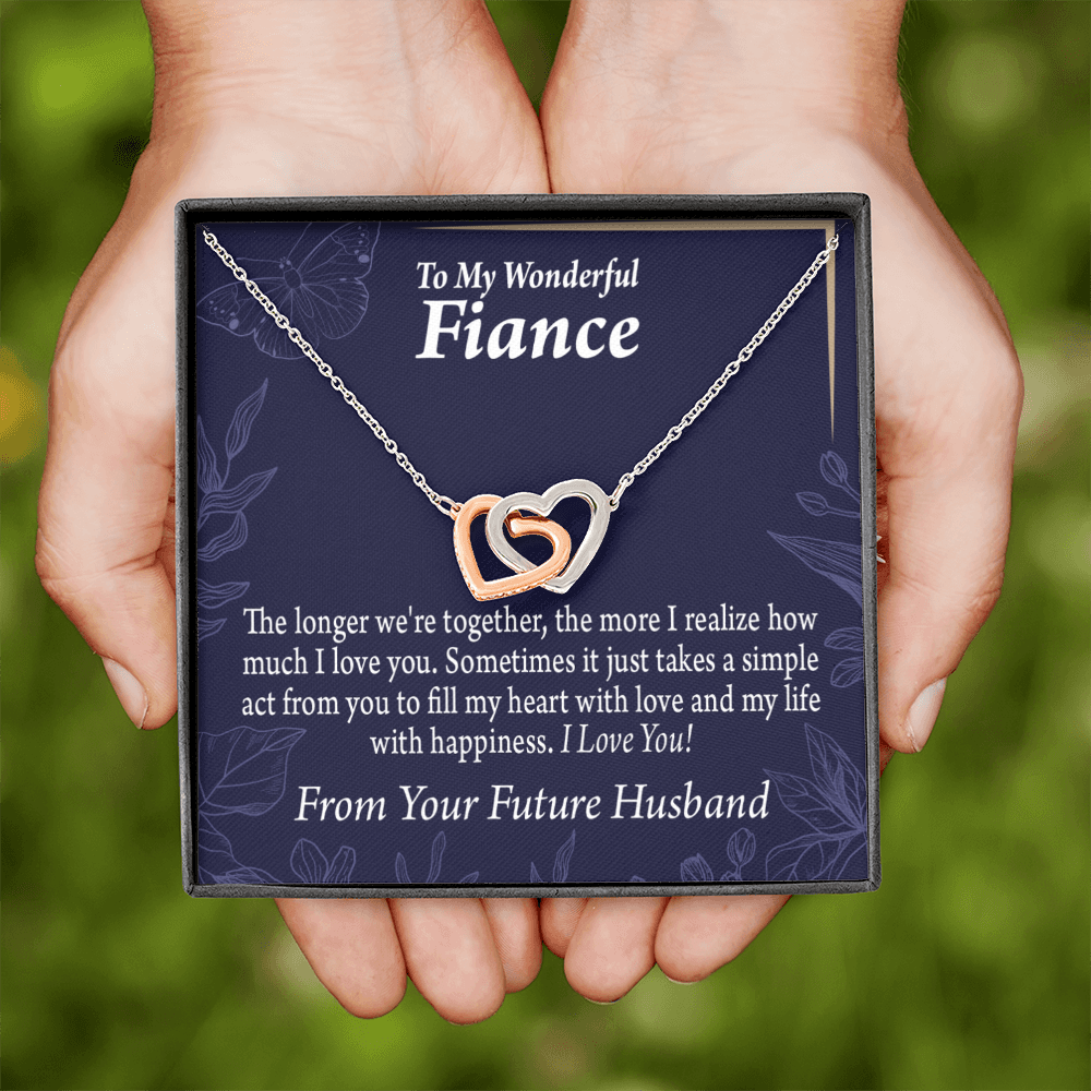 Personalized To Fiancee Fill My Heart Inseparable Necklace-Express Your Love Gifts
