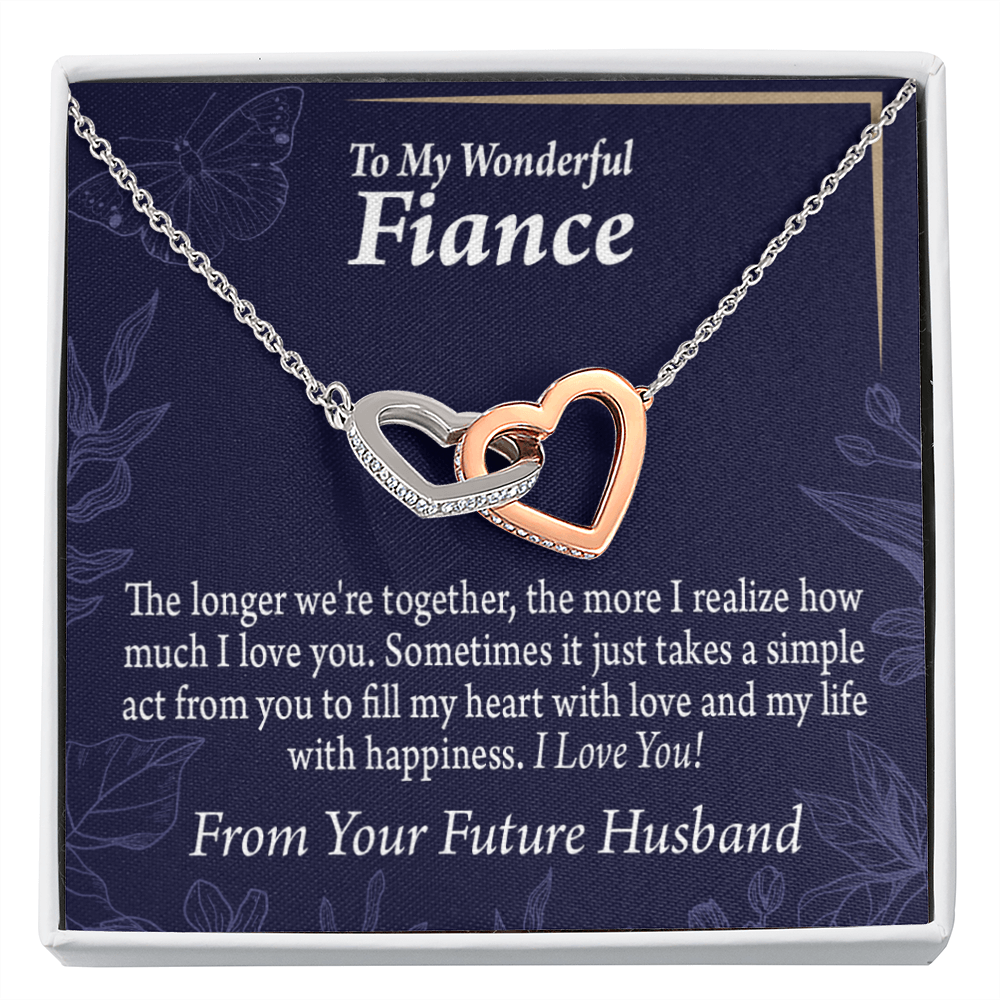 Personalized To Fiancee Fill My Heart Inseparable Necklace-Express Your Love Gifts