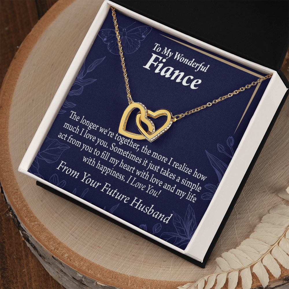 Personalized To Fiancee Fill My Heart Inseparable Necklace-Express Your Love Gifts