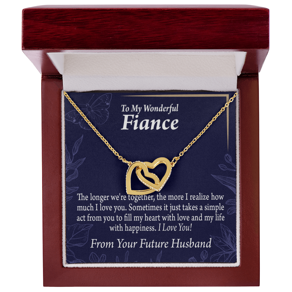 Personalized To Fiancee Fill My Heart Inseparable Necklace-Express Your Love Gifts