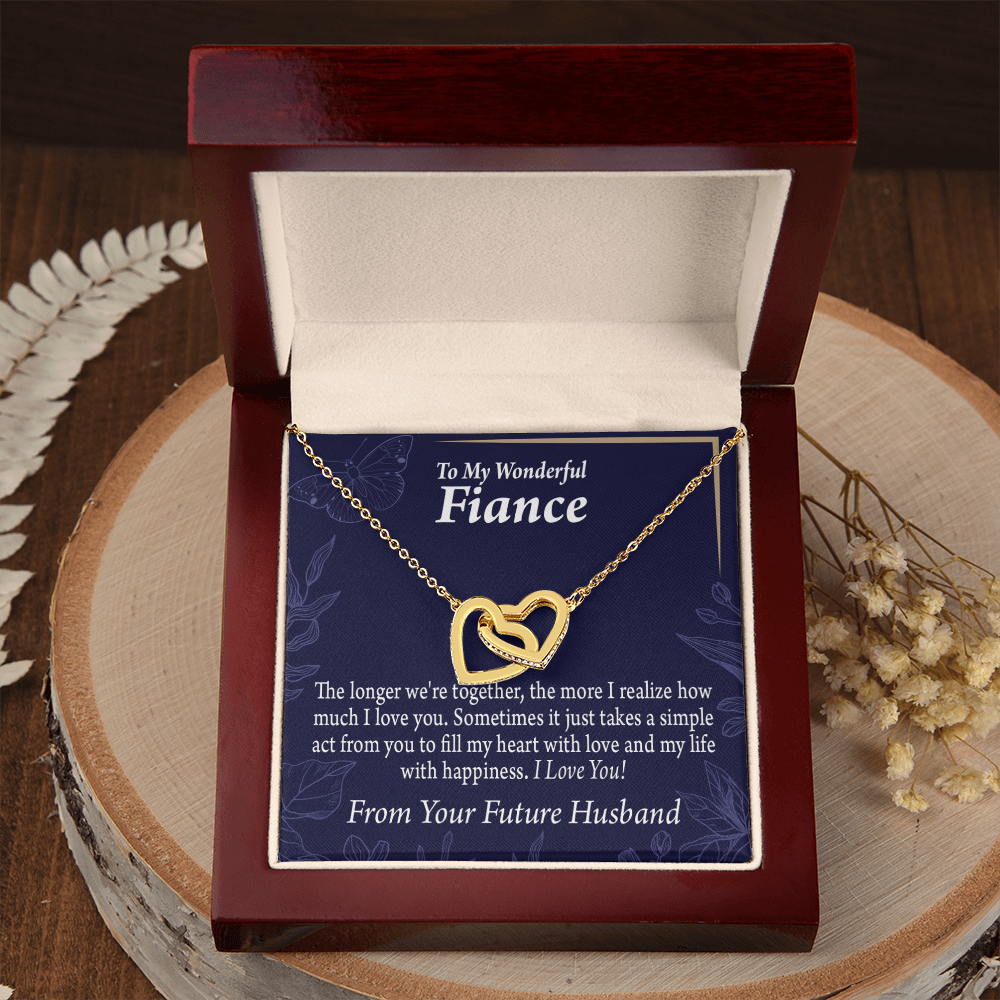 Personalized To Fiancee Fill My Heart Inseparable Necklace-Express Your Love Gifts