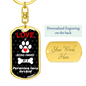 Peruvian Inca orchid Keychain Stainless Steel or 18k Gold Dog Tag Keyring-Express Your Love Gifts