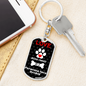 Peruvian Inca orchid Keychain Stainless Steel or 18k Gold Dog Tag Keyring-Express Your Love Gifts