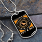 Pet a Dog Brown Necklace Stainless Steel or 18k Gold Dog Tag 24" Chain-Express Your Love Gifts