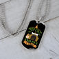 Pet a Dog Green Necklace Stainless Steel or 18k Gold Dog Tag 24" Chain-Express Your Love Gifts