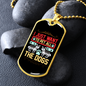 Pet All The Dogs Necklace Stainless Steel or 18k Gold Dog Tag 24" Chain-Express Your Love Gifts