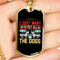 Pet All The Dogs Necklace Stainless Steel or 18k Gold Dog Tag 24" Chain-Express Your Love Gifts