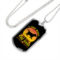 Pet The Dogs Yellow Necklace Stainless Steel or 18k Gold Dog Tag 24" Chain-Express Your Love Gifts