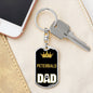Peterbald Cat Dad King Keychain Stainless Steel or 18k Gold-Express Your Love Gifts