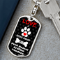 Petit Basset Griffon Vendeen Keychain Stainless Steel or 18k Gold Dog Tag Keyring-Express Your Love Gifts