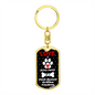 Petit Basset Griffon Vendeen Keychain Stainless Steel or 18k Gold Dog Tag Keyring-Express Your Love Gifts