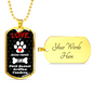 Petit Basset Griffon Vendeen Love Is Stainless Steel or 18k Gold Dog Tag 24" Chain-Express Your Love Gifts