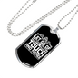 Petty Thing Touch Christian Necklace Stainless Steel or 18k Gold Dog Tag 24" Chain-Express Your Love Gifts
