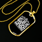 Petty Thing Touch Christian Necklace Stainless Steel or 18k Gold Dog Tag 24" Chain-Express Your Love Gifts