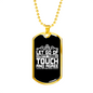 Petty Thing Touch Christian Necklace Stainless Steel or 18k Gold Dog Tag 24" Chain-Express Your Love Gifts
