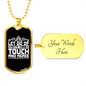 Petty Thing Touch Christian Necklace Stainless Steel or 18k Gold Dog Tag 24" Chain-Express Your Love Gifts