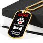 Pharaoh Hound Love Is Stainless Steel or 18k Gold Dog Tag 24" Chain-Express Your Love Gifts