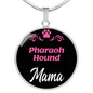 Pharaoh Hound Mama Necklace Circle Pendant Stainless Steel or 18k Gold 18-22" Dog Mom Pendant-Express Your Love Gifts