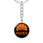 Phoenix Basketball City Circle Keychain Stainless Steel or 18k Gold Pendant-Express Your Love Gifts