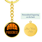 Phoenix Basketball City Circle Keychain Stainless Steel or 18k Gold Pendant-Express Your Love Gifts