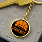 Phoenix Basketball City Circle Keychain Stainless Steel or 18k Gold Pendant-Express Your Love Gifts