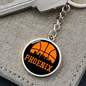 Phoenix Basketball City Circle Keychain Stainless Steel or 18k Gold Pendant-Express Your Love Gifts