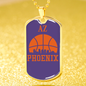 Phoenix Basketball City Dog Tag Stainless Steel or 18k Gold W 24 Chain-Express Your Love Gifts