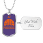 Phoenix Basketball City Dog Tag Stainless Steel or 18k Gold W 24 Chain-Express Your Love Gifts
