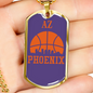 Phoenix Basketball City Dog Tag Stainless Steel or 18k Gold W 24 Chain-Express Your Love Gifts