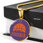 Phoenix Basketball City Purple Necklace Circle Pendant Stainless Steel or 18k Gold 18-22-Express Your Love Gifts
