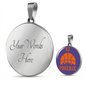 Phoenix Basketball City Purple Necklace Circle Pendant Stainless Steel or 18k Gold 18-22-Express Your Love Gifts