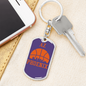 Phoenix Basketball City Purple Swivel Keychain Dog Tag Stainless Steel or 18k Gold-Express Your Love Gifts