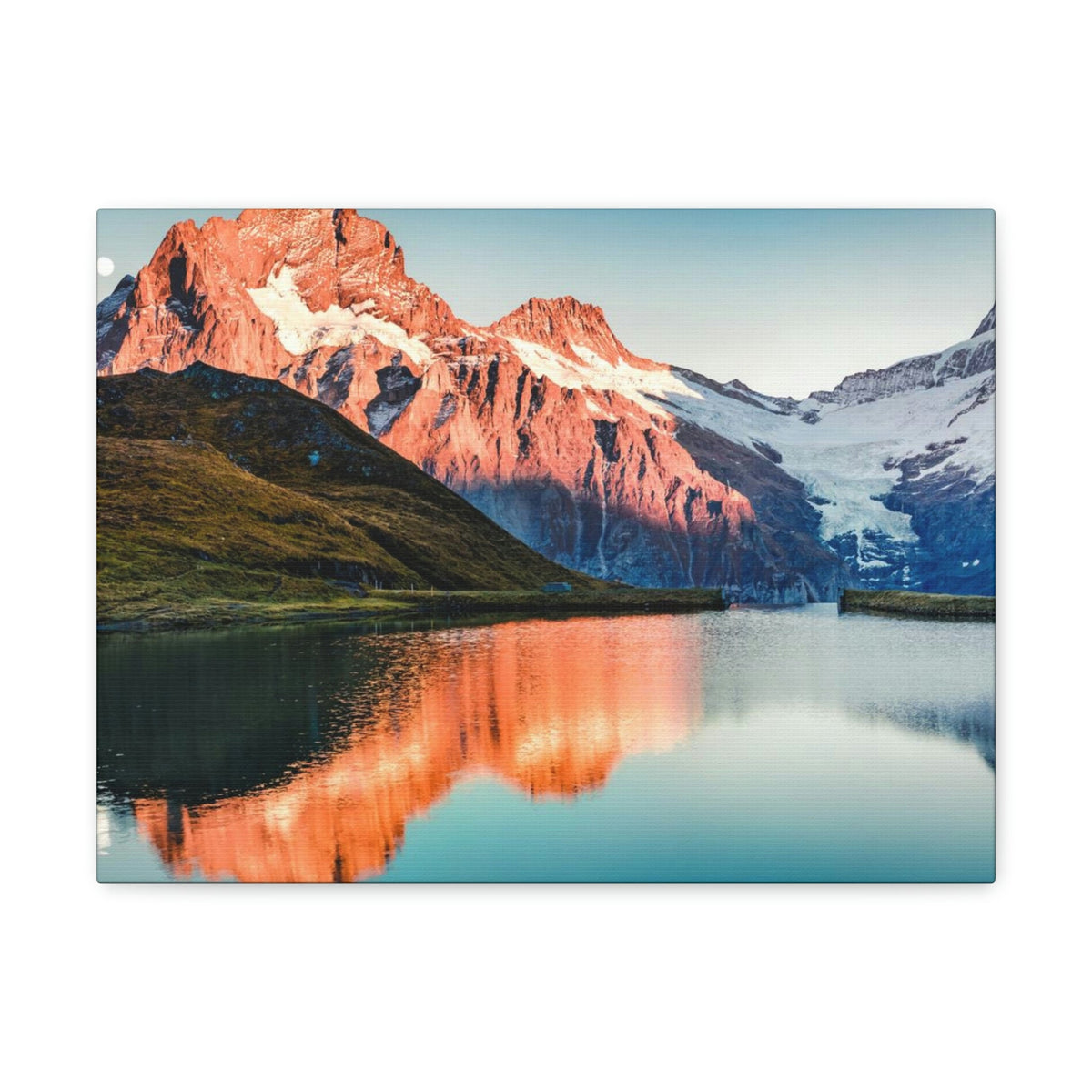 Picturesque Autumn Sunset in Alps Scene Beautiful Incredible Lake View Beauty Nature Scene Snowy Mountains and Lake Wall Art Ready to Hang Unframed-Express Your Love Gifts