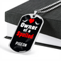 Pigeon Bird Necklace Stainless Steel or 18k Gold Dog Tag 24" Chain-Express Your Love Gifts