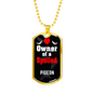 Pigeon Bird Necklace Stainless Steel or 18k Gold Dog Tag 24" Chain-Express Your Love Gifts