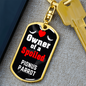 Pionus Parrot Bird Keychain Stainless Steel or 18k Gold Dog Tag Keyring-Express Your Love Gifts
