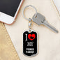 Pionus Parrot Bird Lover Keyring Keychain Stainless Steel or 18k Gold-Express Your Love Gifts