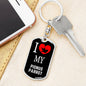 Pionus Parrot Bird Lover Keyring Keychain Stainless Steel or 18k Gold-Express Your Love Gifts