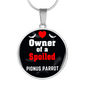 Pionus Parrot Bird Owner Necklace Circle Pendant Stainless Steel or 18k Gold 18-22"-Express Your Love Gifts