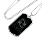 Pisces Black Zodiac Necklace Stainless Steel or 18k Gold Dog Tag 24" Chain-Express Your Love Gifts