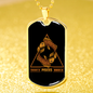 Pisces Dog Tag Astrology Zodiac Sign Stainless Steel or 18k Gold 24" Chain-Express Your Love Gifts